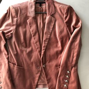 Velvet pink blazer WHBM